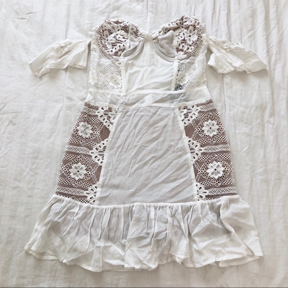 For love & Lemons x Revolve off the shoulder dress - Picture 7 of 8